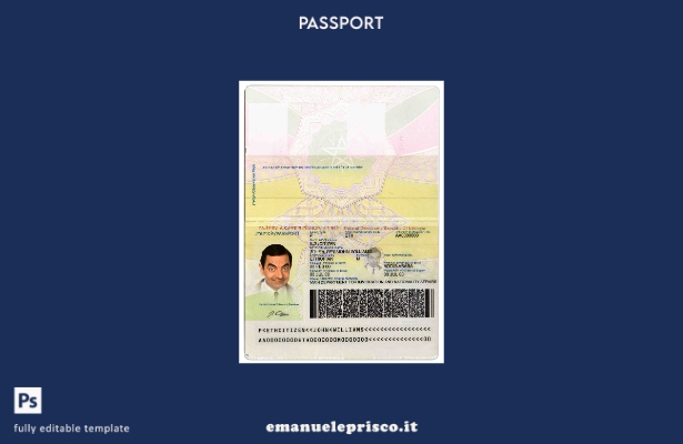 modello di passaporto etiope in stile verificato